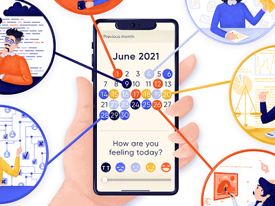 How to Create a Mood Tracking App app blog concept art editorial graphic design illustraation mood tracking app uiux visual deelopment web design