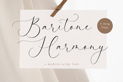 Baritone Harmony - Modern Script Font alternate branding font fonts graphic design handwritten font modern modern font script script font wedding font