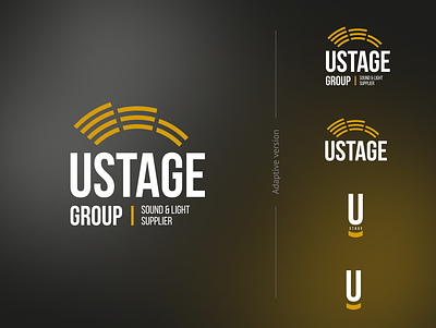 Ustage Logo adaptive logo branding concert light logo sound stage theater