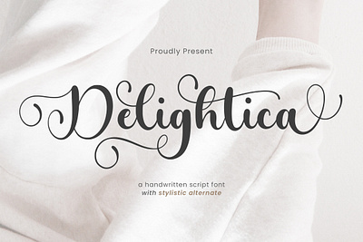 Delightica - Handwritten Script Font alternate branding font fonts graphic design handwritten font modern font script script font stylish wedding font