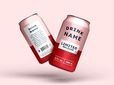 Beer Can Design Pink beer beer can beer can design beer label brewery can can design creative creativity design designer label label design minimal modern package package design packaging packaging design typography