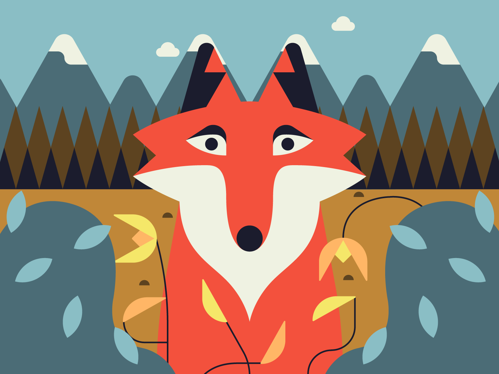 Fox Story Animation 2d animation adobe adobe after effects af animation design graphic design illustration motion graphics vector