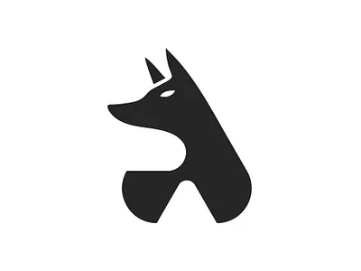 Fox Logo black dark fox icon logo wild