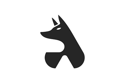 Fox Logo black dark fox icon logo wild