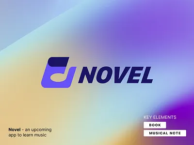 Novel - Logo Design Concept brand identity branding clean logo creative logo design system for sale unused buy identity identity design logo logo design logo designer logotype mark media tech digital music negative space startup branding symbol