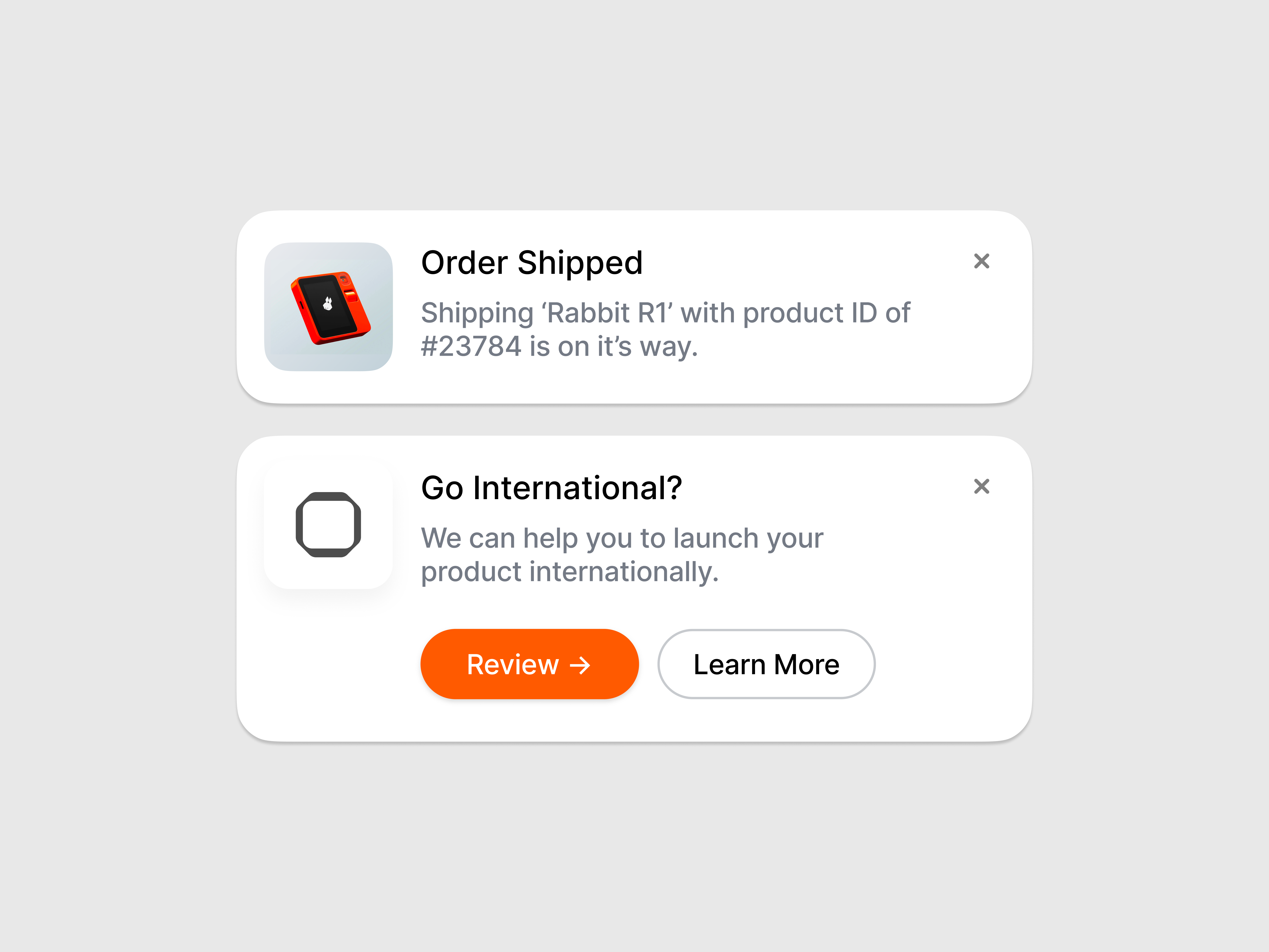 Notification Cards by Kevin Dukkon on Dribbble