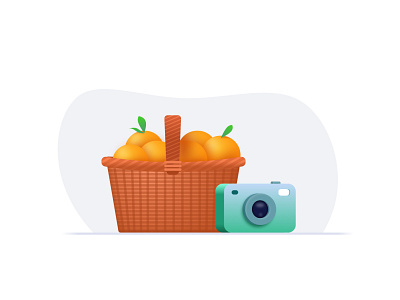 Basket with Camera social media content