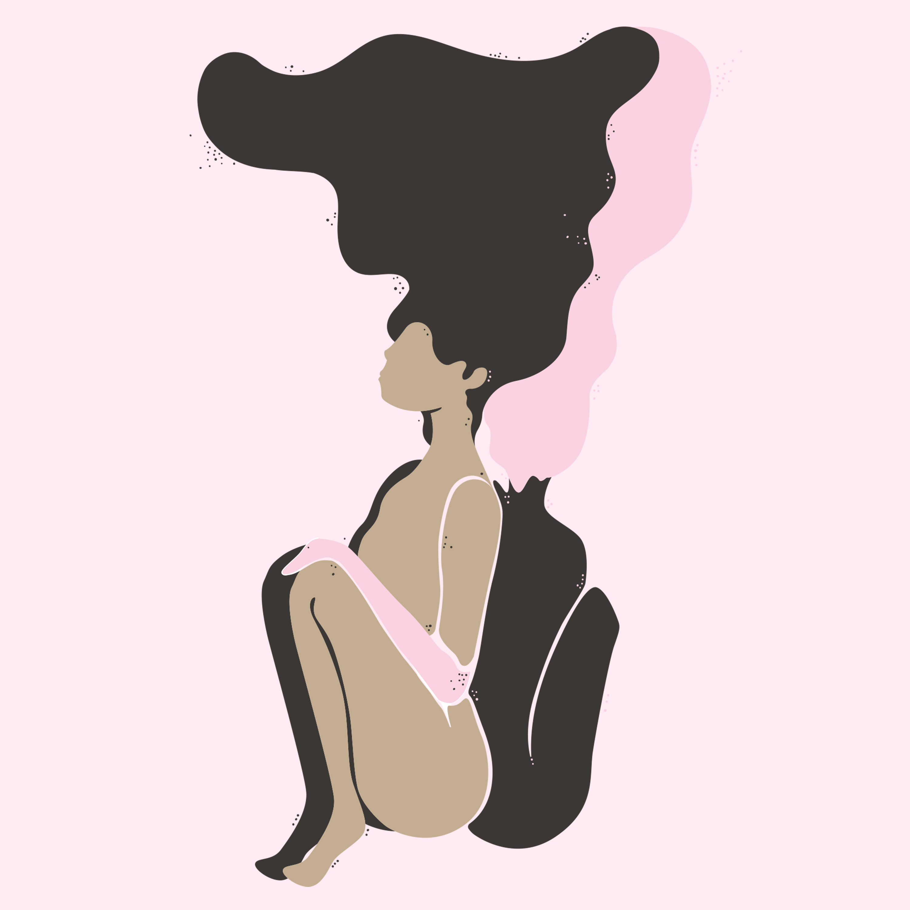 melting bodies adobe digital illustration digitaldrawing flatillustration vector wavyhair womensbodies