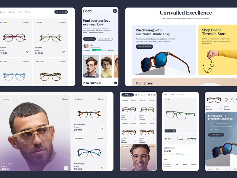 Eyewear Website Design Project best shot colorful design dribbble e commerce ecommerce eye wear eyewear glasses landing page online shopping project shop sunglass sunglasses top design web web design webdesign website