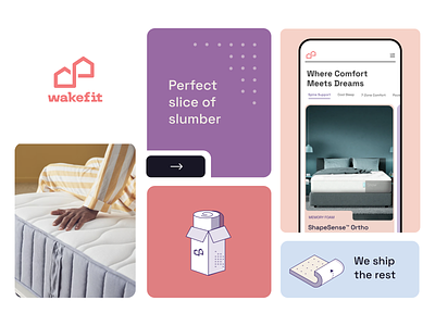 Wakefit - Mobile Experience 3d mattress mobile web pastel product design technology ui user experience ux design visual design