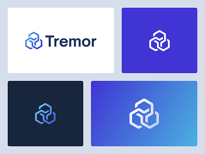 Tremor Logo brand geometric hexagon identity logo mark symbol