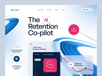 Pulsar Website design interface product service startup ui ux web website