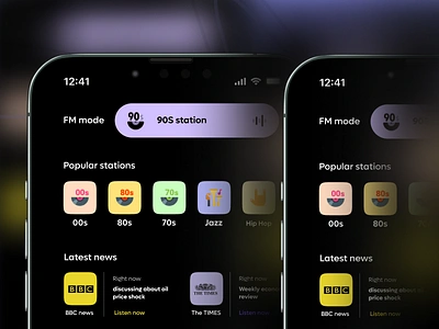 Radio comes to iphone blur hiphop iphone mockup music radio satations station