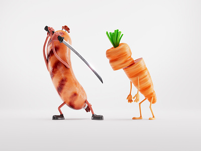 The Cut 3d branding cgi character design foreal illustration