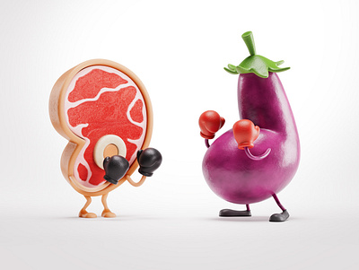 The Punch 3d branding cgi character design foreal illustration