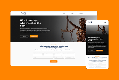 Attorneys Matchmaking Web App Design branding design mockup prototype ui ux website wireframe