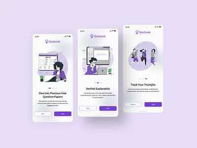 Onboarding Screen for Quiz app app concept design edtech education figma illustration onboarding ui user interface ux