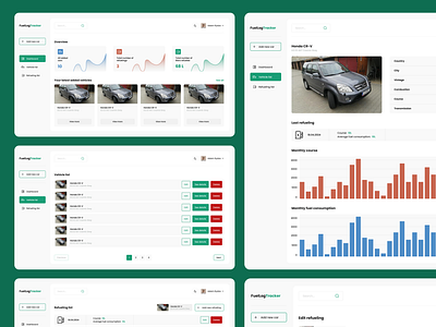 [UI/UX] FuelLogTracker app dashboard design ui website