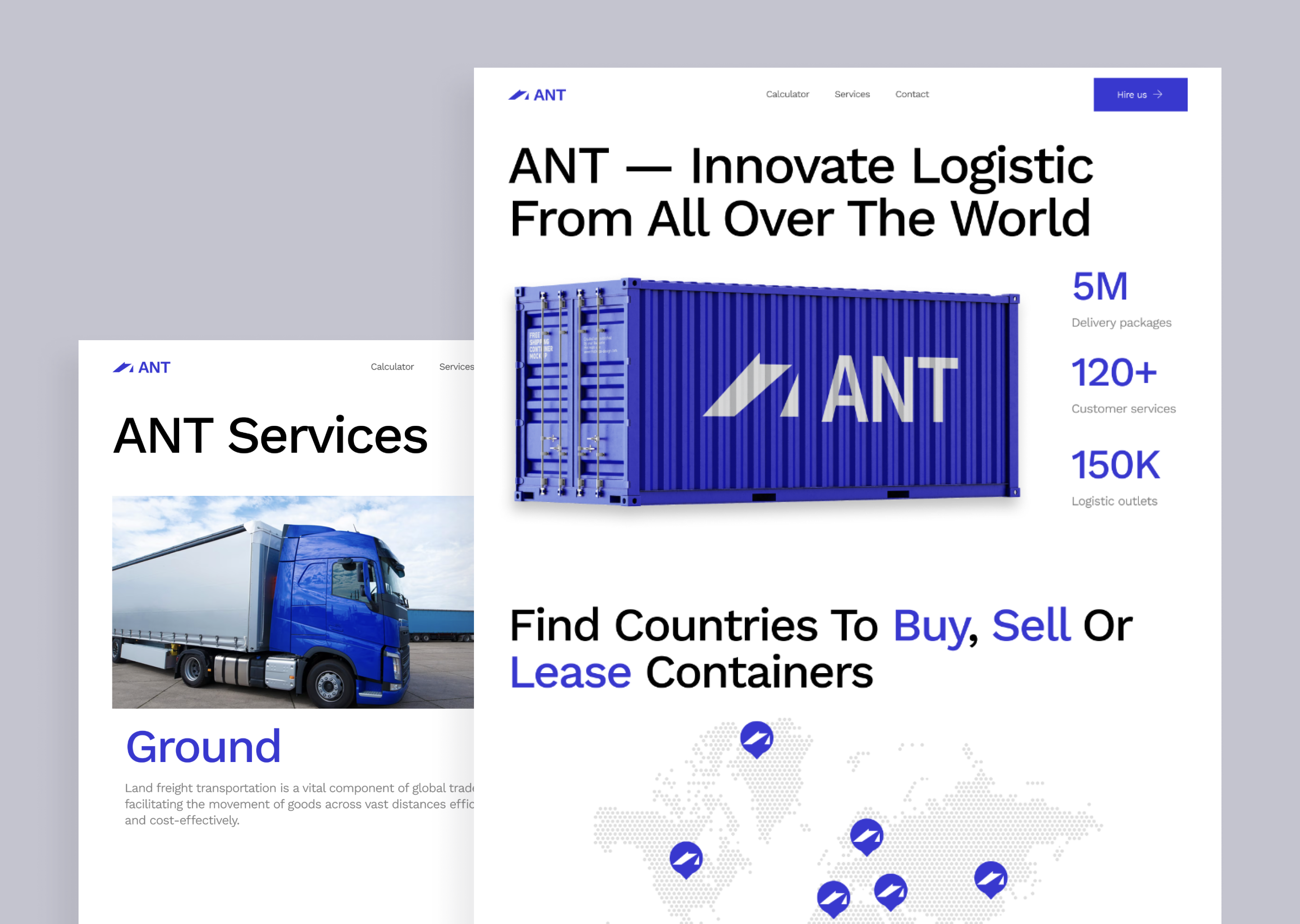 Logistics Landing Page design figma hero screen landing logistics ui uxui website