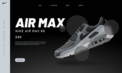 Nike website UI design animation branding figma graphic design logo ui