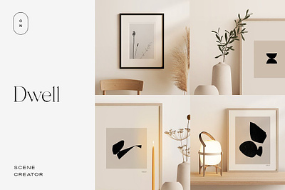 Dwell Frame Mockup Scene Creator abstract art mockup art print artwork display artwork mockup artwork scene creator beeswax candle black frame blank frames boho botanical candle ceramics circle vase contemporary danish designer dried florals dried palm dried plants