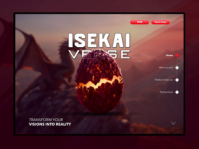 Isekaiverse Landing page 3d aftereffect animation figma gamification gaming graphic design landing page ui uiux ux website design