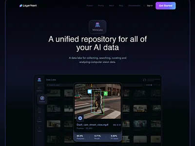 LayerNext Metalake-Landing Page artificial intelligence landing page website