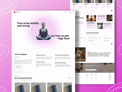 Yoga Asan design figma figma design gym website homepage homepage design landing page landing page design prototyping responsive design sport website sports website ui uiux design ux website design yoga website