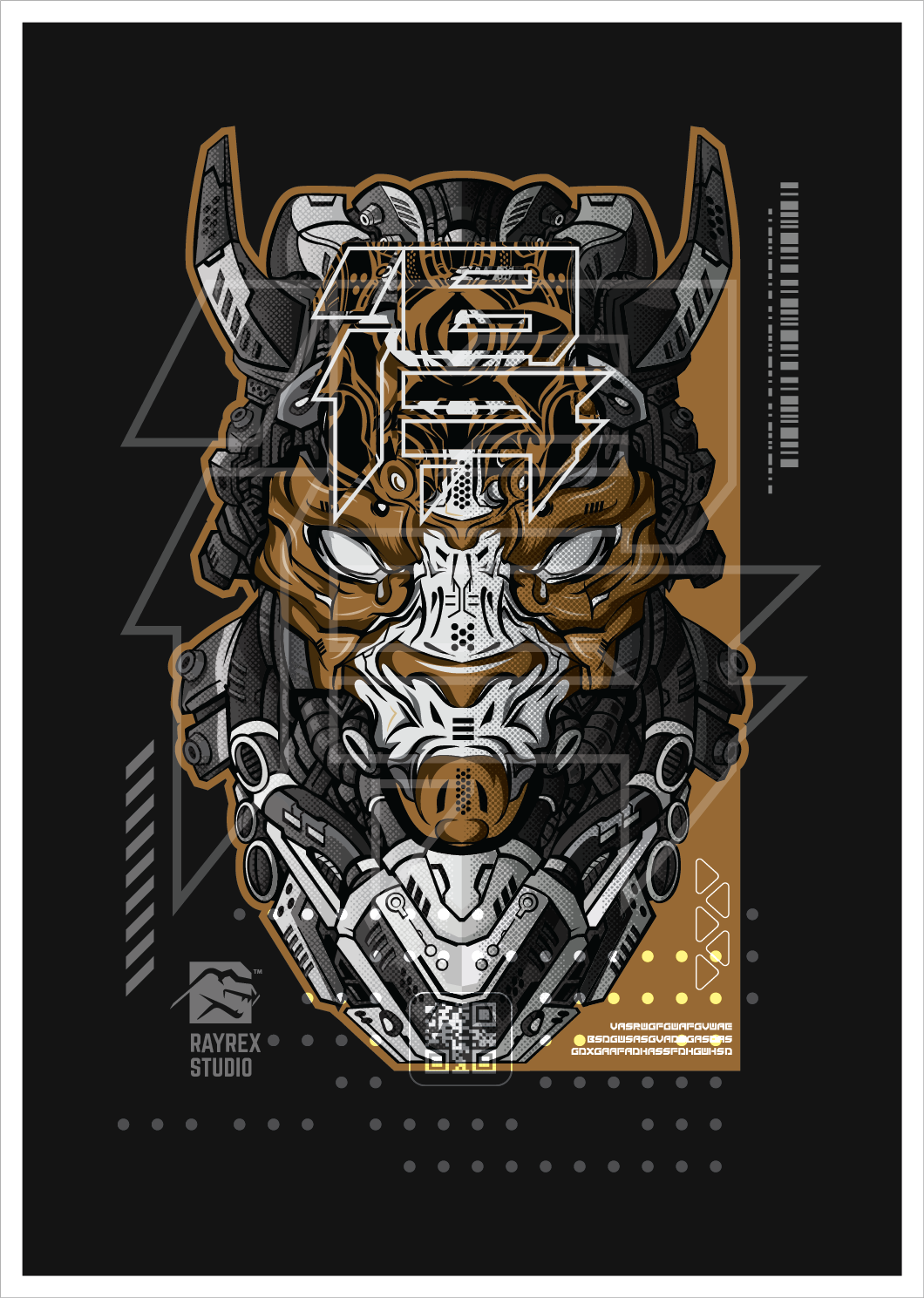 CYBORG LION cartoon comic concept art digital art graphic design illustration vector