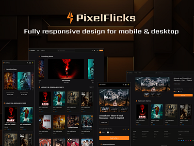 Pixel Flicks design e commerce website ecommerce website figma figma design homepage homepage design landing page landing page design prototyping responsive design ui uiux design ux website design