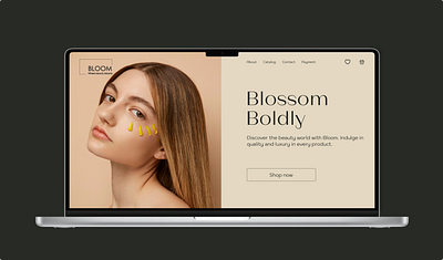 BLOOM. Where beauty blooms 🌸 animation design figma illustration landing page photoshop ui ux web design