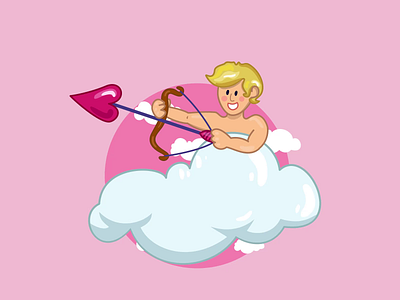 Cupid 🤍 2d animation be my valentine character animation character design cupid design heart lottie love ui valentine valentines valentines day
