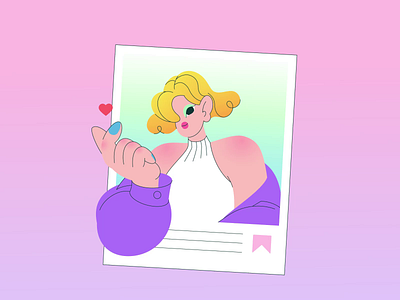 Boob-Boop-Be-Doop... Poo! 💜🩷 2d animation character animation cute finger heart heart heart gesture fingers korean gesture heart love marilyn monroe polaroid sensual sexy shy social media ticklish valentines woman womens day