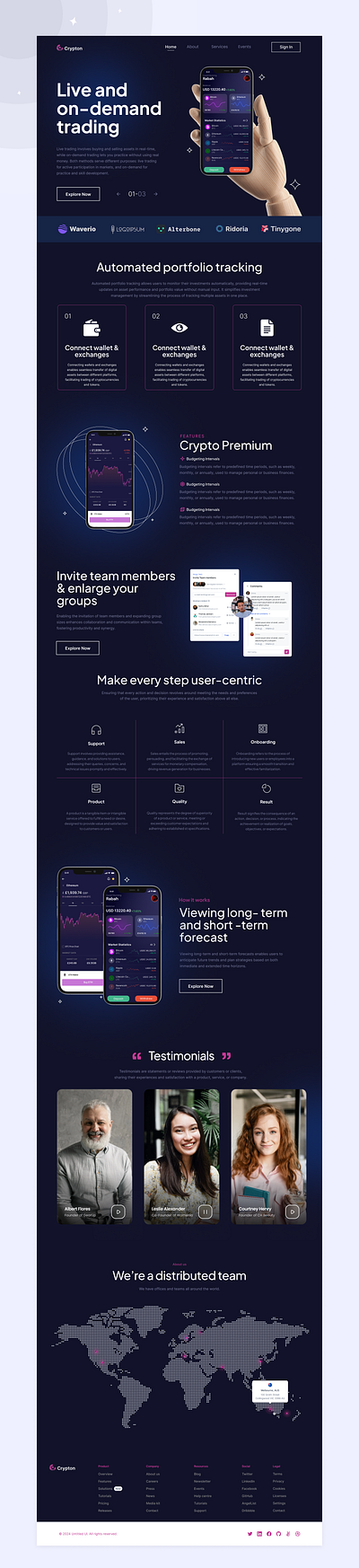 Crypto Website Landing Page crypto website design figma design illustration interface design landing page ui ui design user interface design ux design web app web app design web application website website design