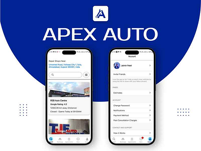 Apex Auto 3d graphic design logo ui