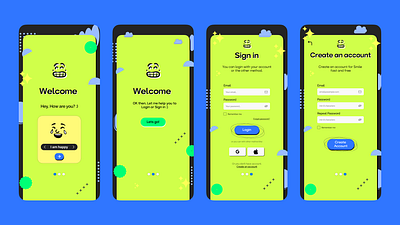 Sign in or Create an account Form : Mental Health Application app form login form mental health mobile design sign in form ui