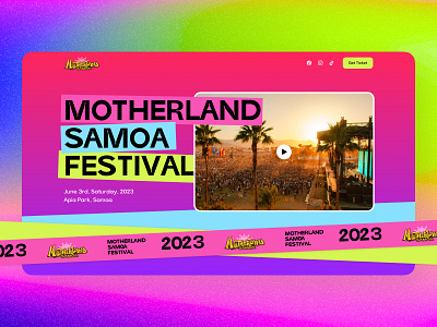 UI Concepts for Festival One Page Website festival ui ux