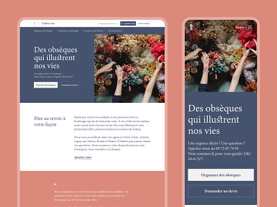 Autre Rive Website Design app compassionate graphic design peaceful ui