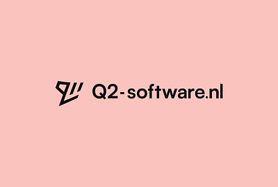 Logo design for a software company named Q2-software.nl branding graphic design illustration logo