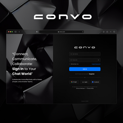 CONVO - A Chat Dashboard chat ui dark dashboard dashboard ui design flat ui landingui ui uiux uiux designer webui