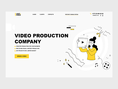 VIDEO PRODUCTION COMPANY/ WEB design figma illustration production ui ux video web webdesign