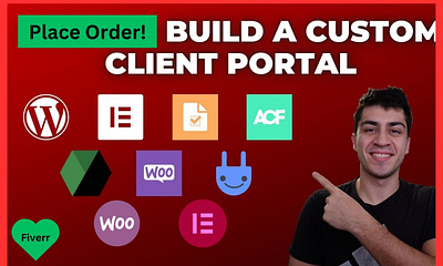 I will create wordpress client portal dashboard or landing page client experience
