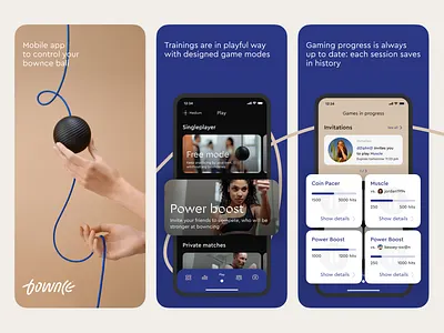 App Store Screenshots for Bownce Sports Tech Startup appstore madebymad screenshots