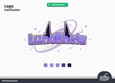 Logo For Vtuber Luna Rheia cute logo logo vtuber streamer vtuber
