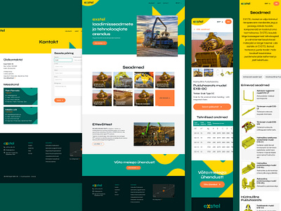 Exstel web design construction design equipment exstel loading equipment ui webdesign website