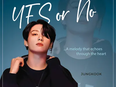 JUNGKOOK'S SONG COVER REDESIGN- YES OR NO albumart bts btsarmydesign btsfanart goldenalbum graphicdesign hybeart illustration musiccovers yesorno