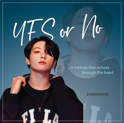 JUNGKOOK'S SONG COVER REDESIGN- YES OR NO albumart bts btsarmydesign btsfanart goldenalbum graphicdesign hybeart illustration musiccovers yesorno