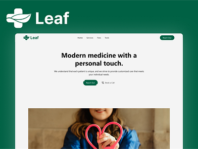 Leaf-Medical Website Design doctor figma leaf medical medical website design ui design uiux web design website