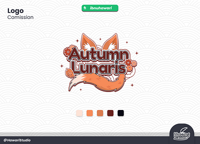 Logo For Vtuber Autumn Lunaris cute logo streamer logo vtuber vtuber logo