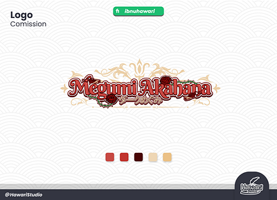 Logo For Vtuber Megumi Akahana cute logo streamer logo vtuber vtuber logo